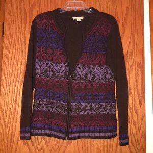 Coldwater Creek zip-up sweater